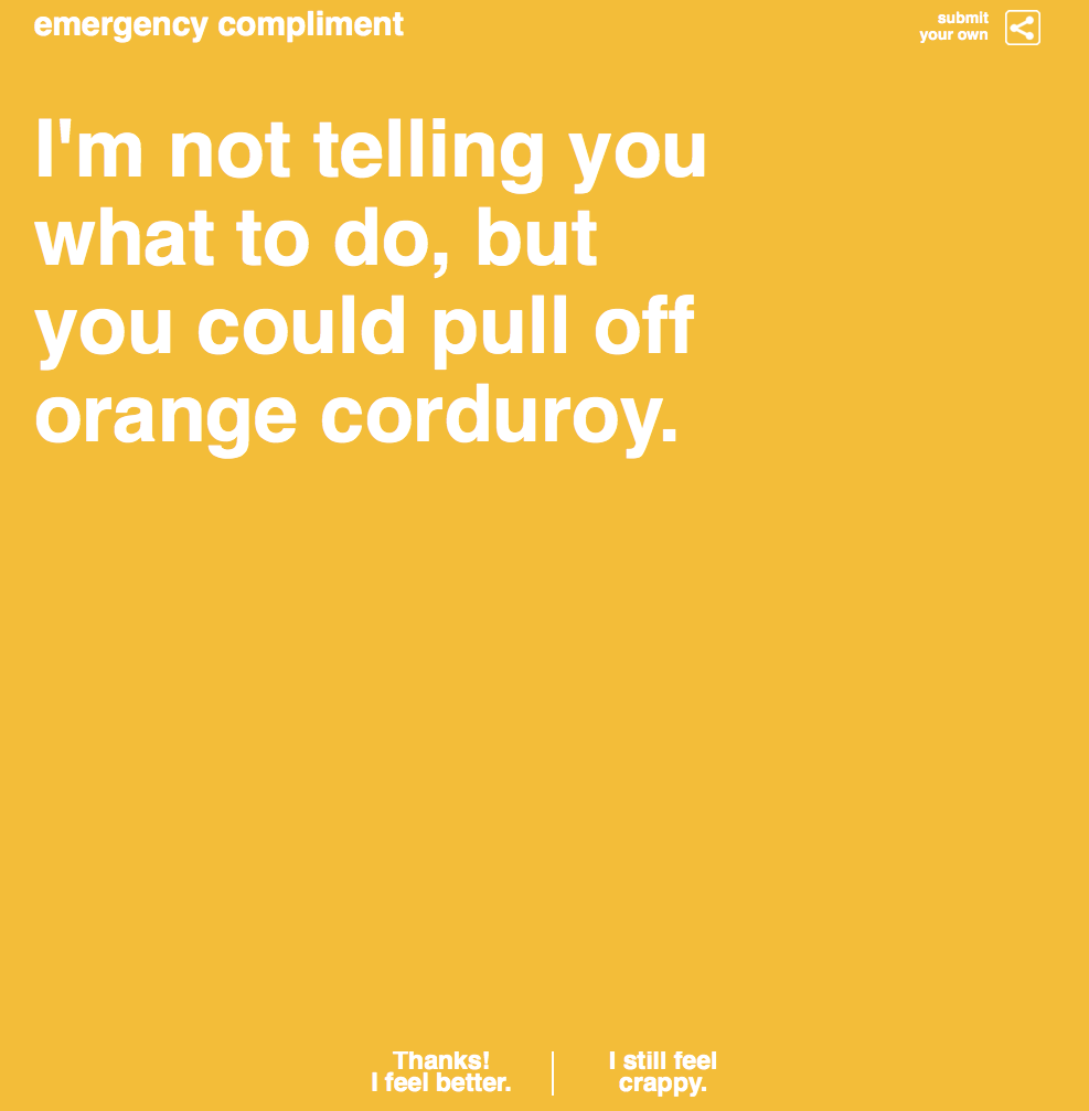 orange corduroy